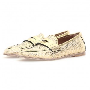 A.S.98 Janene flat shoes Damen Gold | AT-WUJO51607