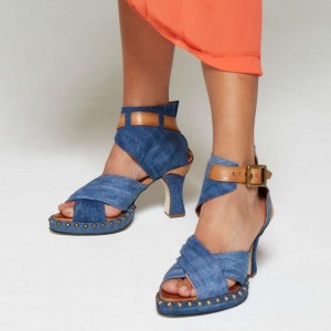 A.S.98 Voni Sandalen Damen Blau | AT-WHES92150