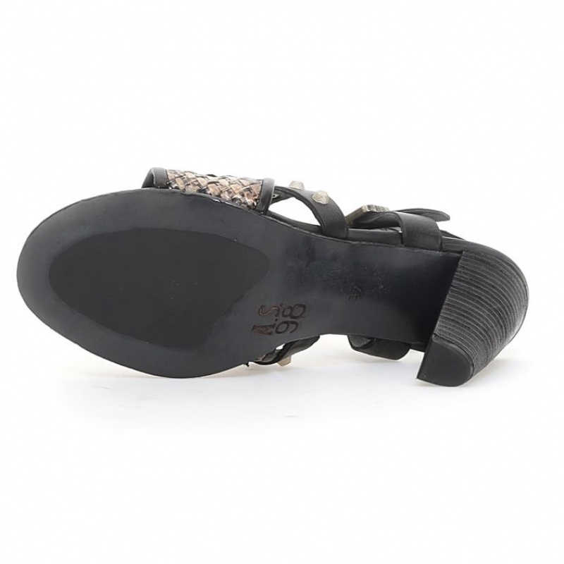 A.S.98 Becci Sandalen Damen Schwarz | AT-ZEYQ40365