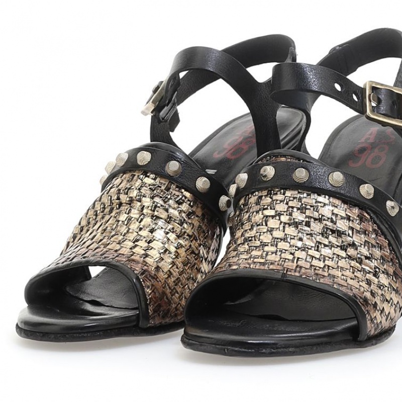 A.S.98 Becci Sandalen Damen Schwarz | AT-ZEYQ40365