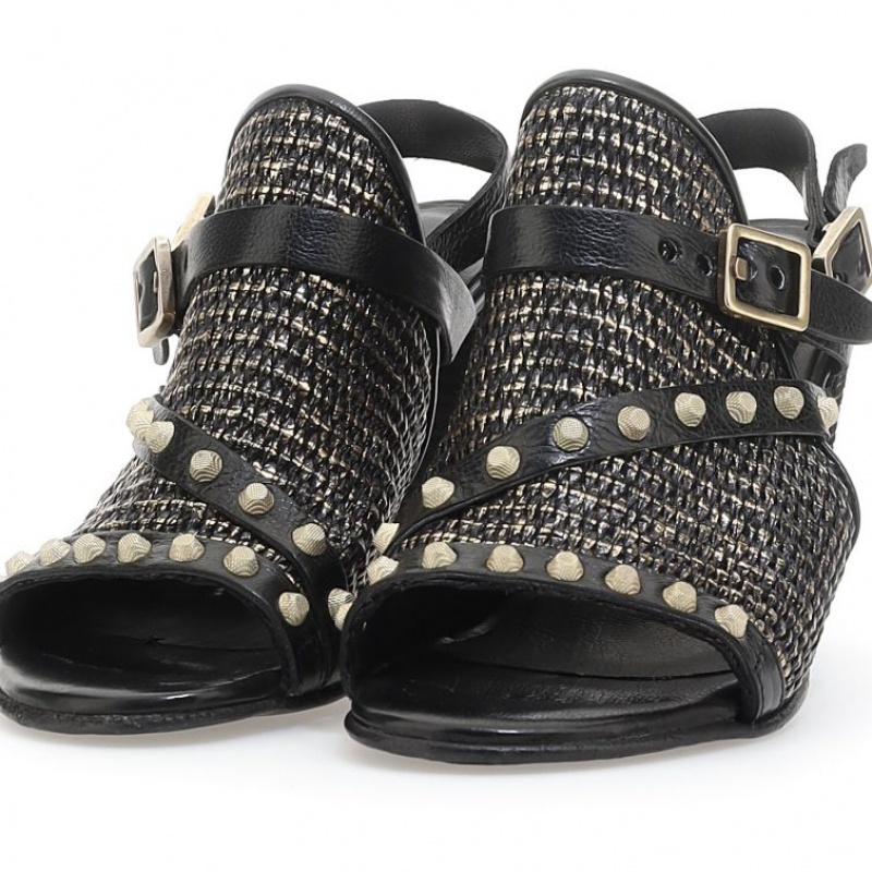 A.S.98 Beckah Sandalen Damen Schwarz | AT-BNIV73164