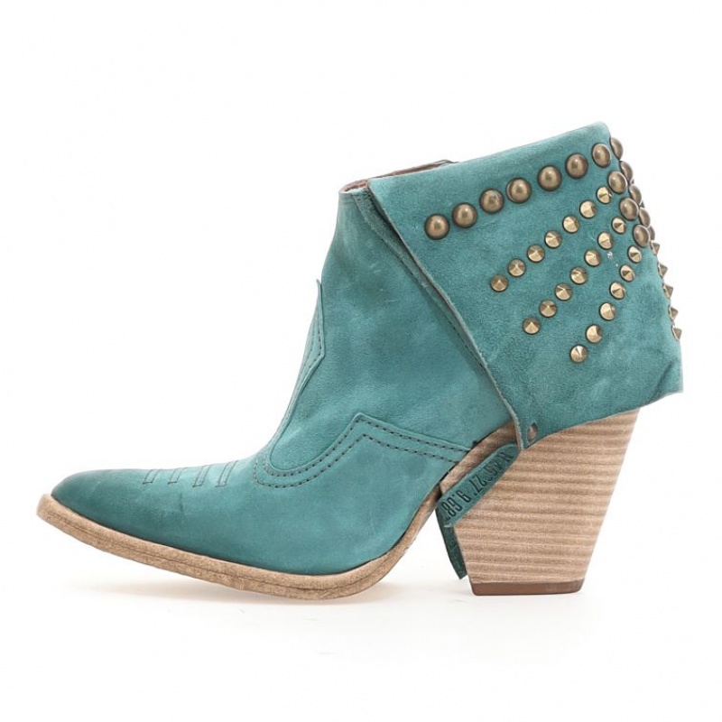 A.S.98 Blondie Ankle boots Damen Grün | AT-TYUK87561