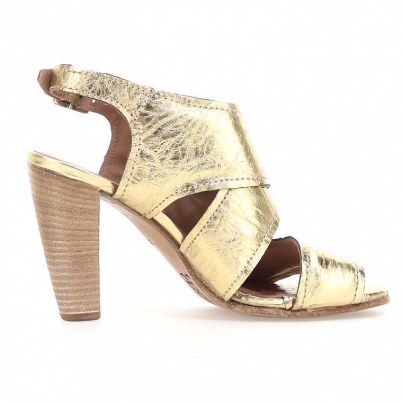 A.S.98 Chastity Sandalen Damen Gold | AT-JLTA60958