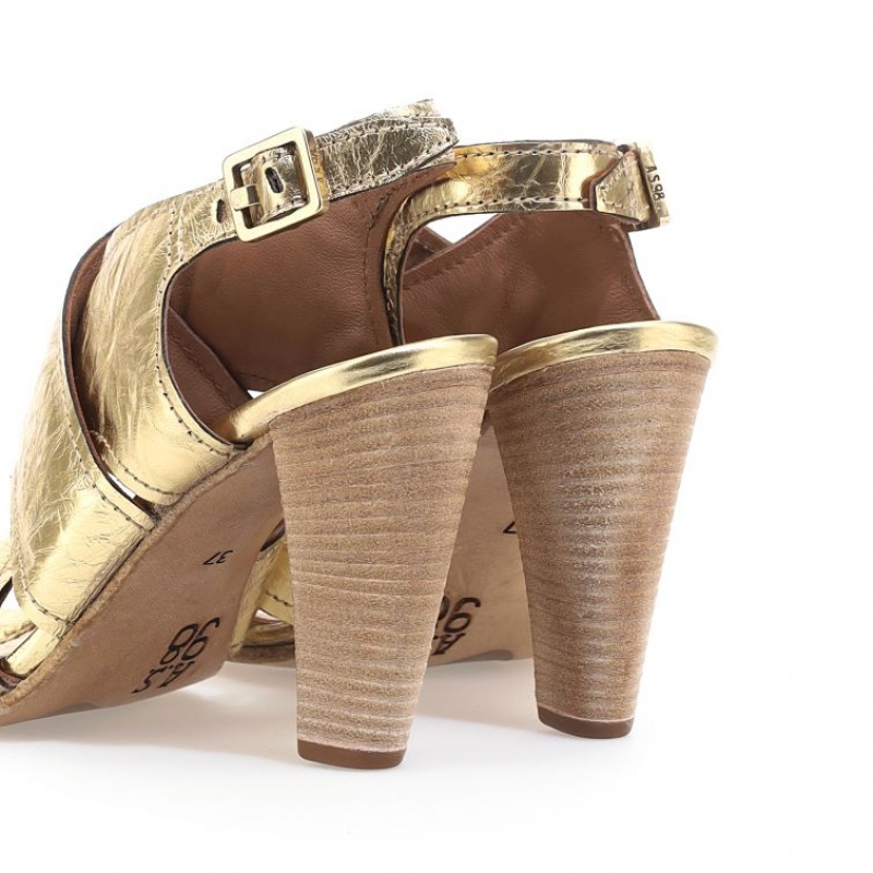 A.S.98 Chastity Sandalen Damen Gold | AT-JLTA60958