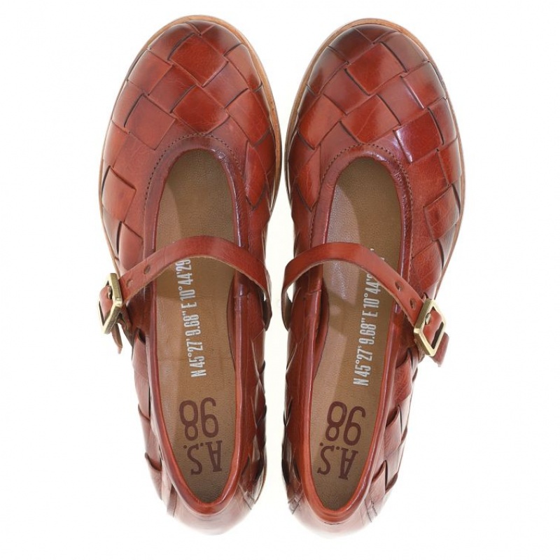 A.S.98 Janae flat shoes Damen Bordeaux | AT-ECJB37602