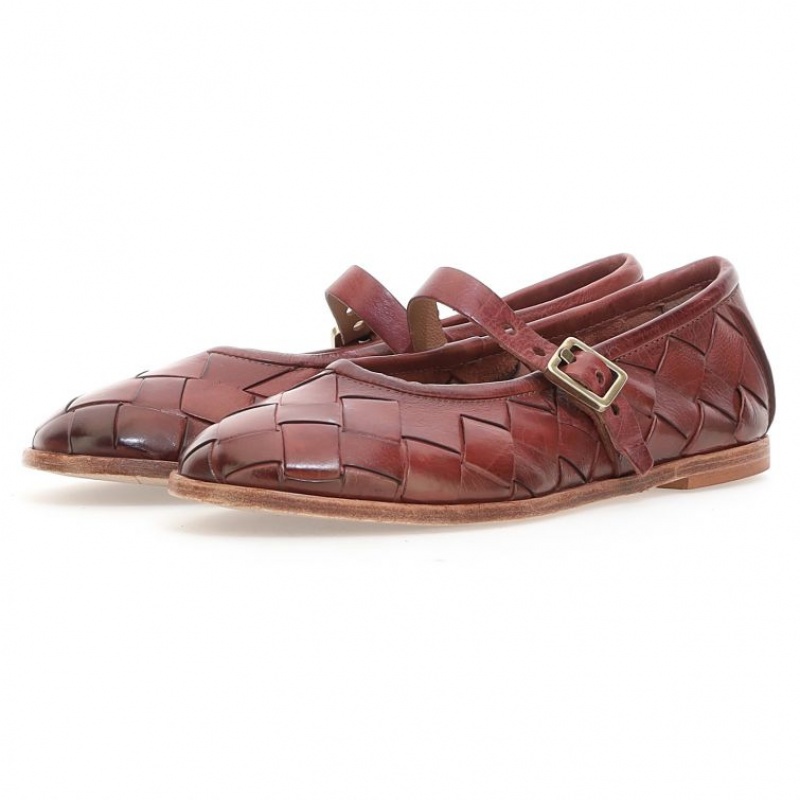 A.S.98 Janae flat shoes Damen Bordeaux | AT-ECJB37602