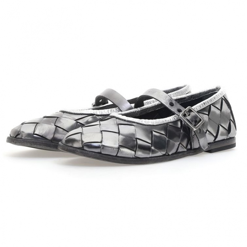 A.S.98 Janae flat shoes Damen Silber | AT-AMRS75306