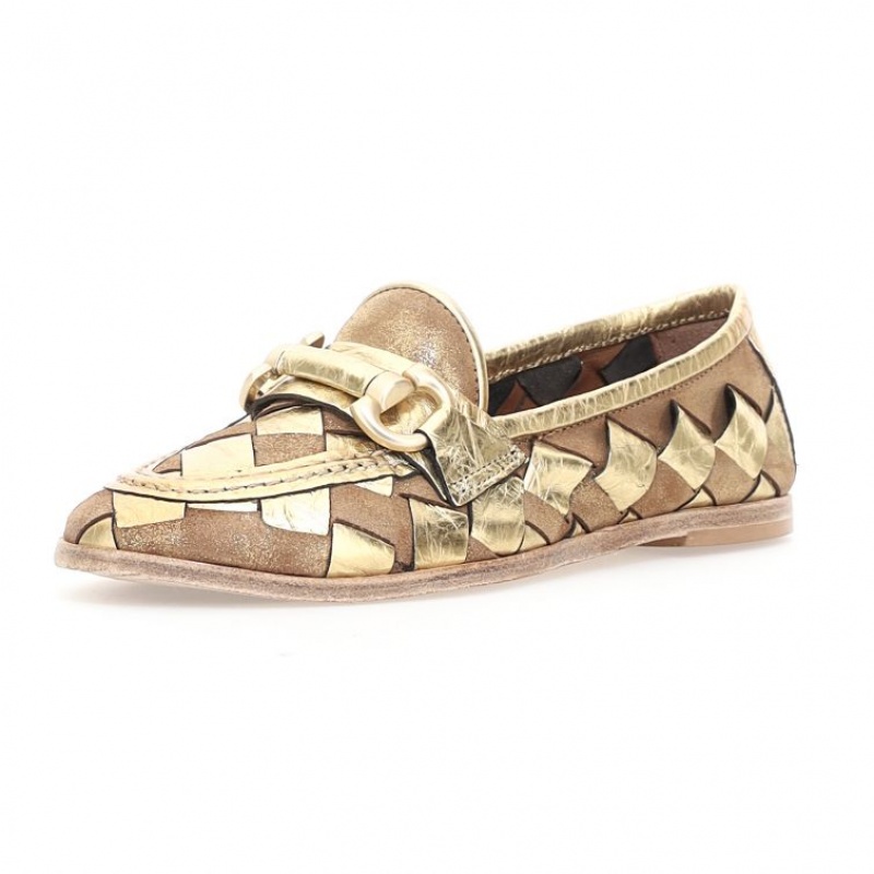 A.S.98 Janel flat shoes Damen Gold | AT-WSFQ69548