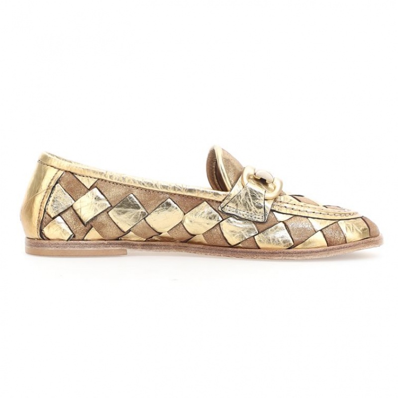 A.S.98 Janel flat shoes Damen Gold | AT-WSFQ69548