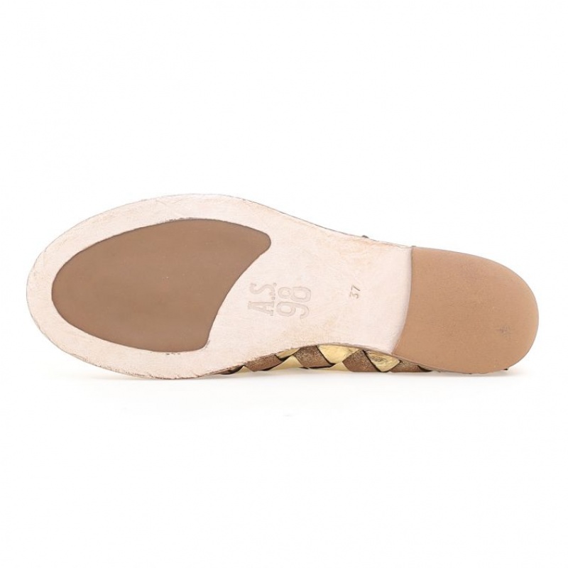 A.S.98 Janel flat shoes Damen Gold | AT-WSFQ69548