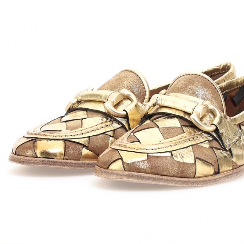 A.S.98 Janel flat shoes Damen Gold | AT-WSFQ69548