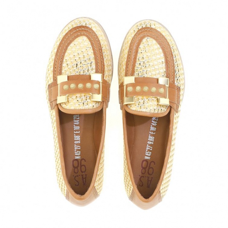 A.S.98 Janele flat shoes Damen Gold | AT-AYZP62097