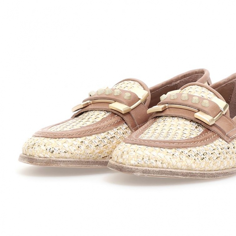 A.S.98 Janele flat shoes Damen Gold | AT-AYZP62097