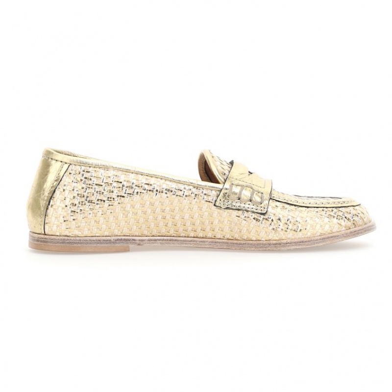 A.S.98 Janene flat shoes Damen Gold | AT-WUJO51607