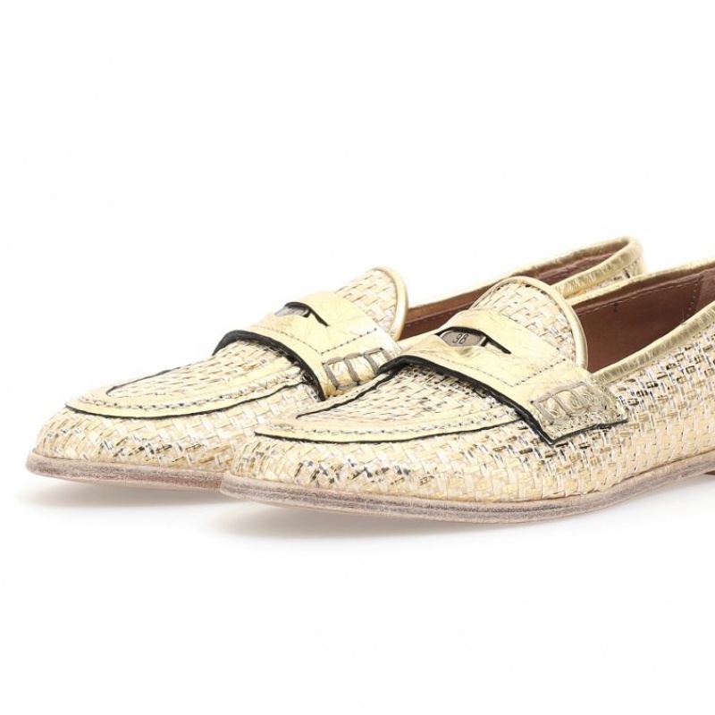 A.S.98 Janene flat shoes Damen Gold | AT-WUJO51607