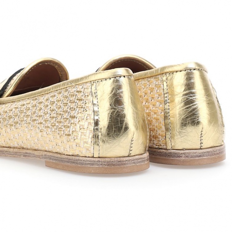 A.S.98 Janene flat shoes Damen Gold | AT-WUJO51607