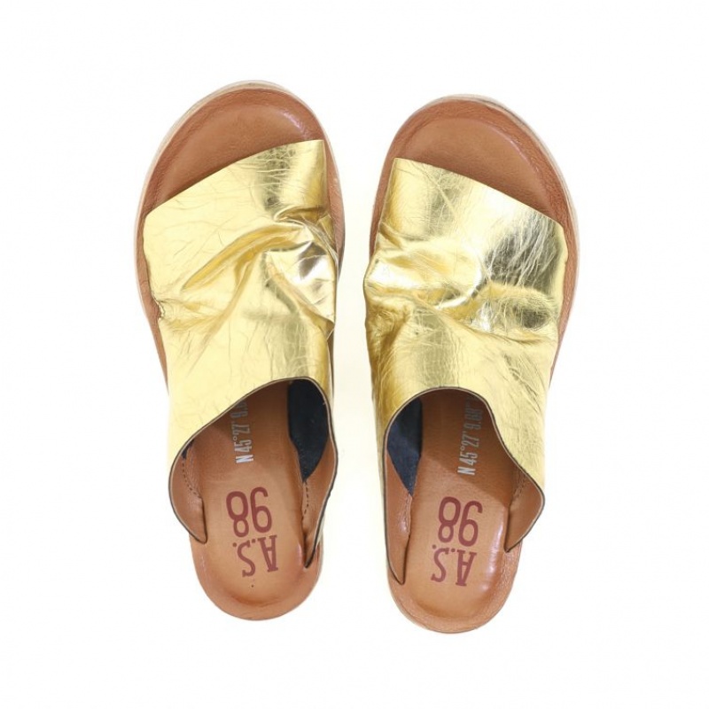 A.S.98 Nanette Sandalen Damen Gold | AT-DNRZ57046