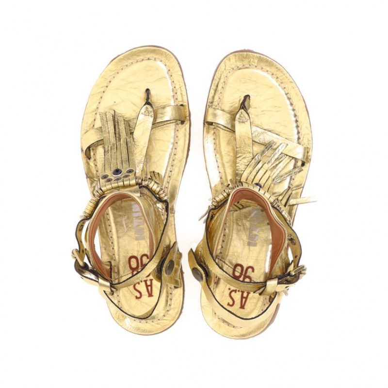 A.S.98 Reina Sandalen Damen Gold | AT-YDAR28539